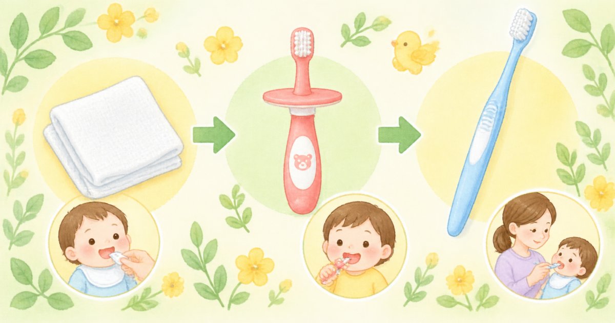 食べたら拭うから食べたら磨くへ、歯の生え方で変える乳幼児のケア